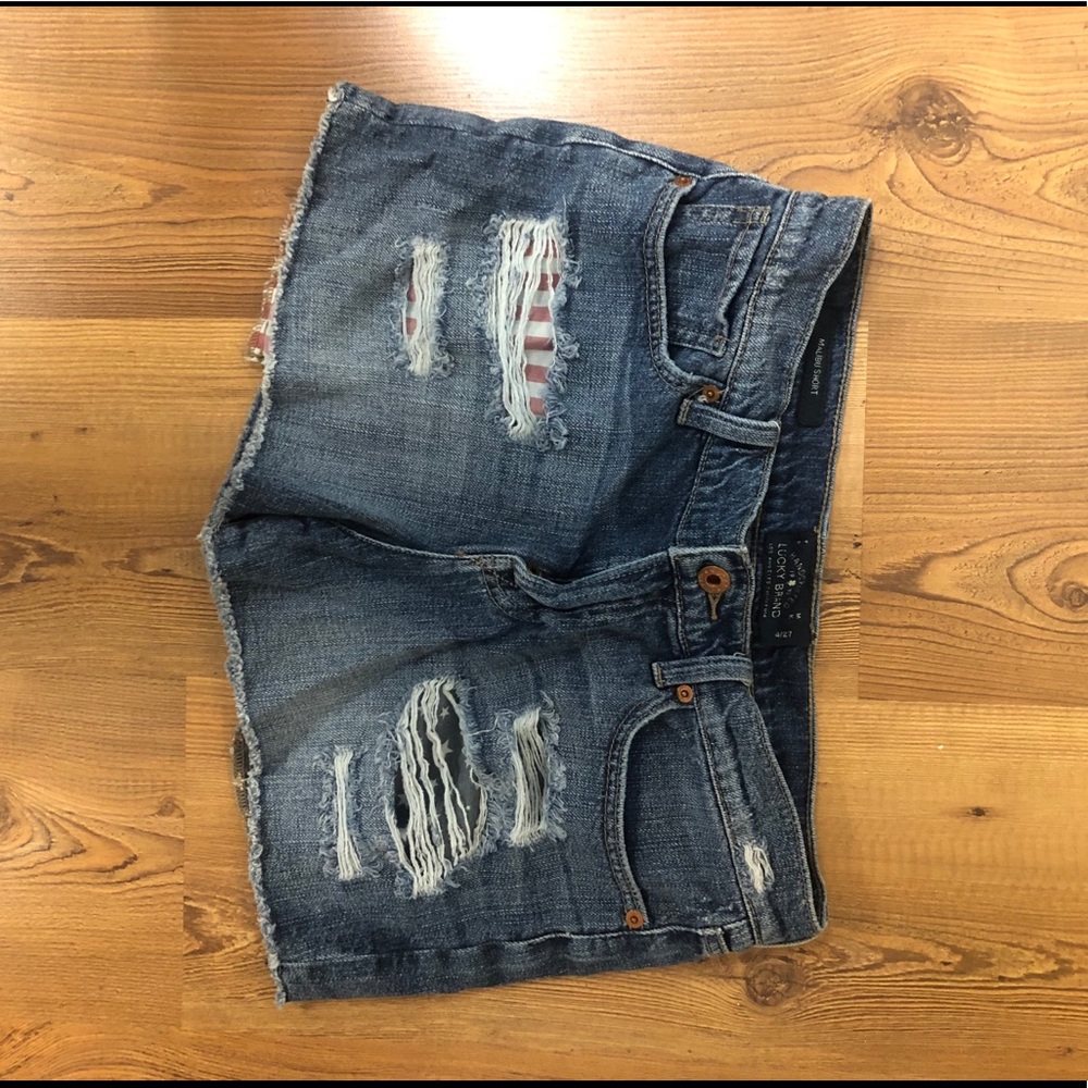 LUCKY BRAND HIGH-WAISTED SHORTS